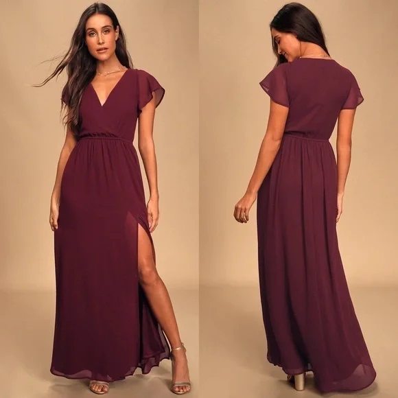 lost in the moment burgundy maxi dress Love Life Twist Bodice Dress Burgundy– Selfie Leslie